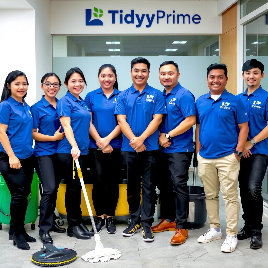TidyPrime team members in professional uniforms