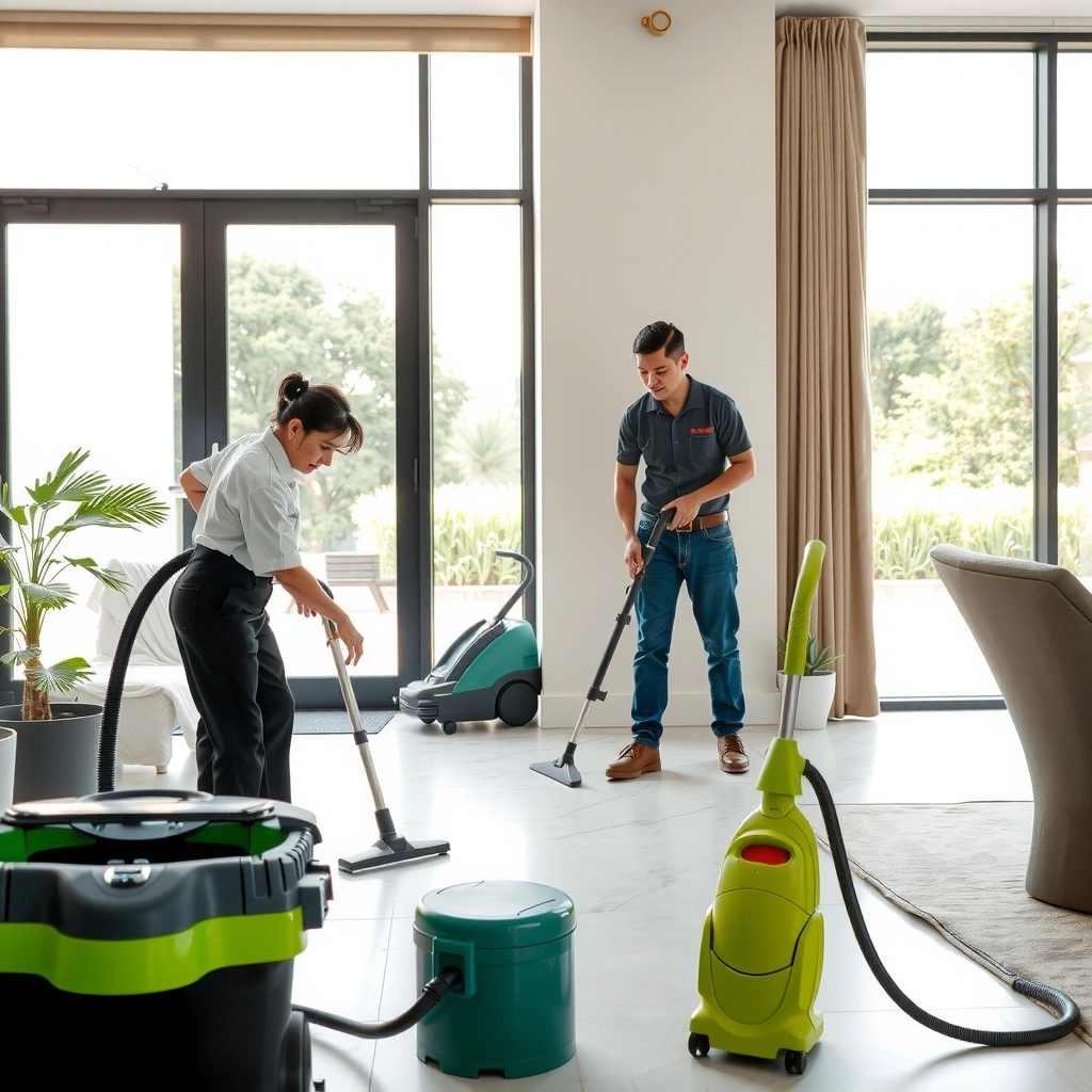 Professional cleaning service in action with TidyPrime team